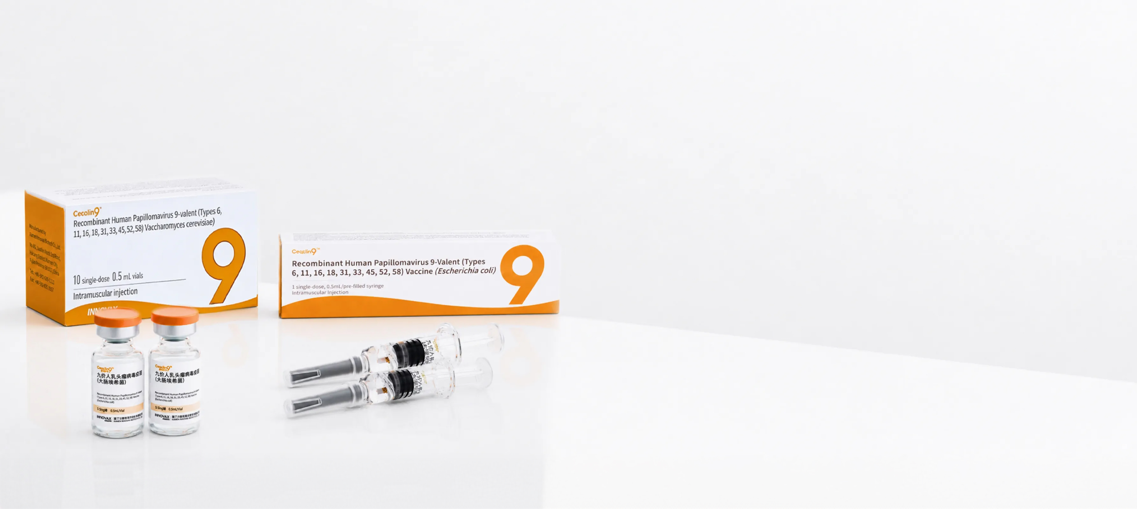 Recombinant Human Papillomavirus 9-Valent Vaccine (<em>Escherichia coli</em>)<br>Covering HPV types 6, 11, 16, 18, 31, 33, 45, 52 and 58